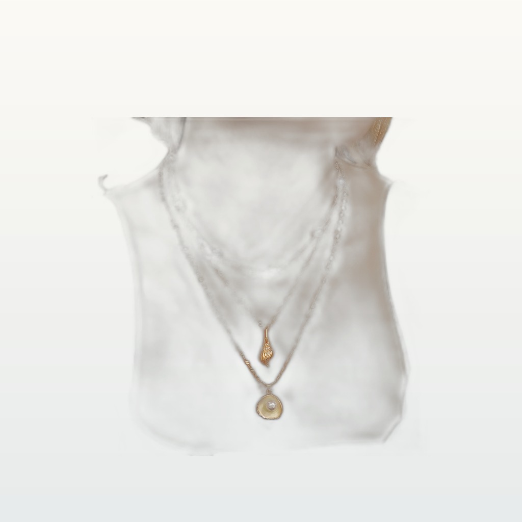 Minimalist Geometric Sweet-and-Cool Necklace With Pearls