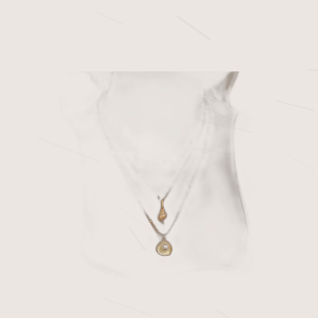 Minimalist Geometric Sweet-and-Cool Necklace With Pearls