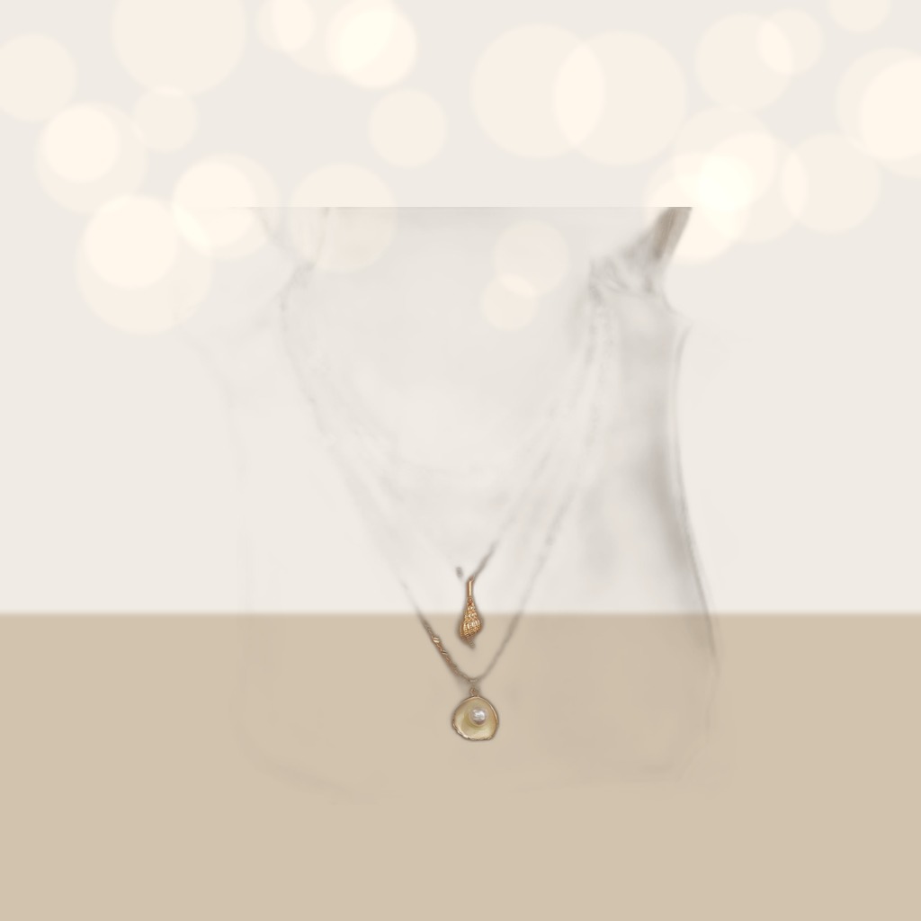 Minimalist Geometric Sweet-and-Cool Necklace With Pearls