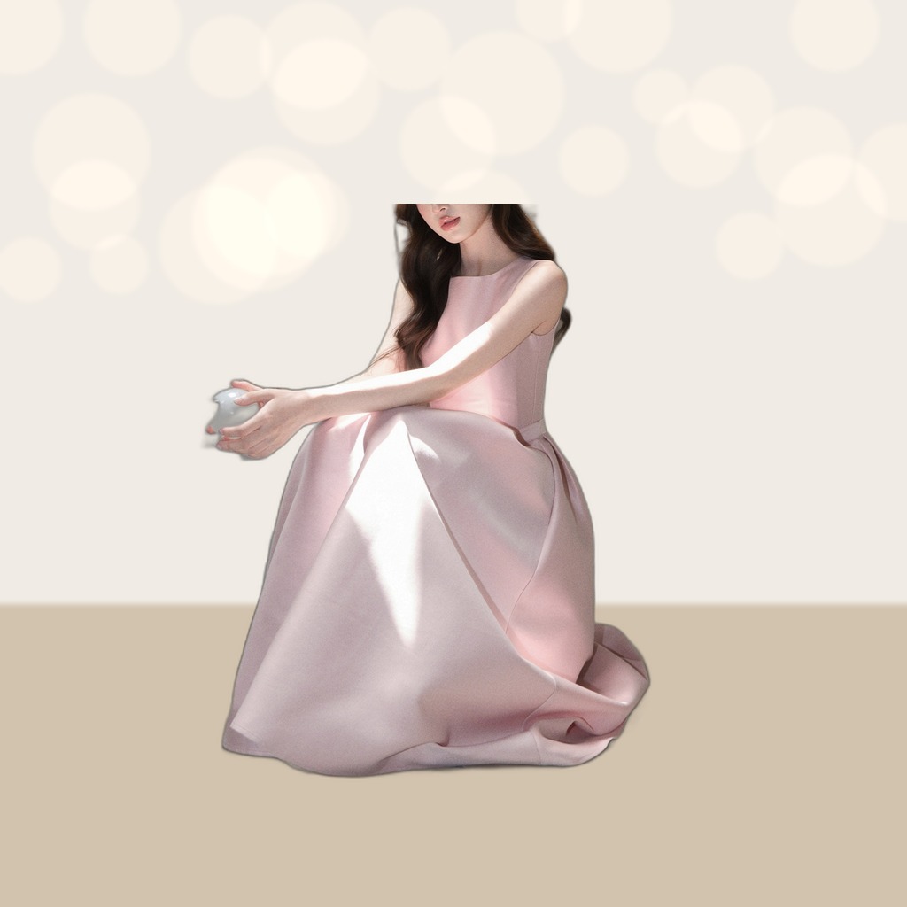 Womens Sleeveless Fitted-Waist Dress In French Style