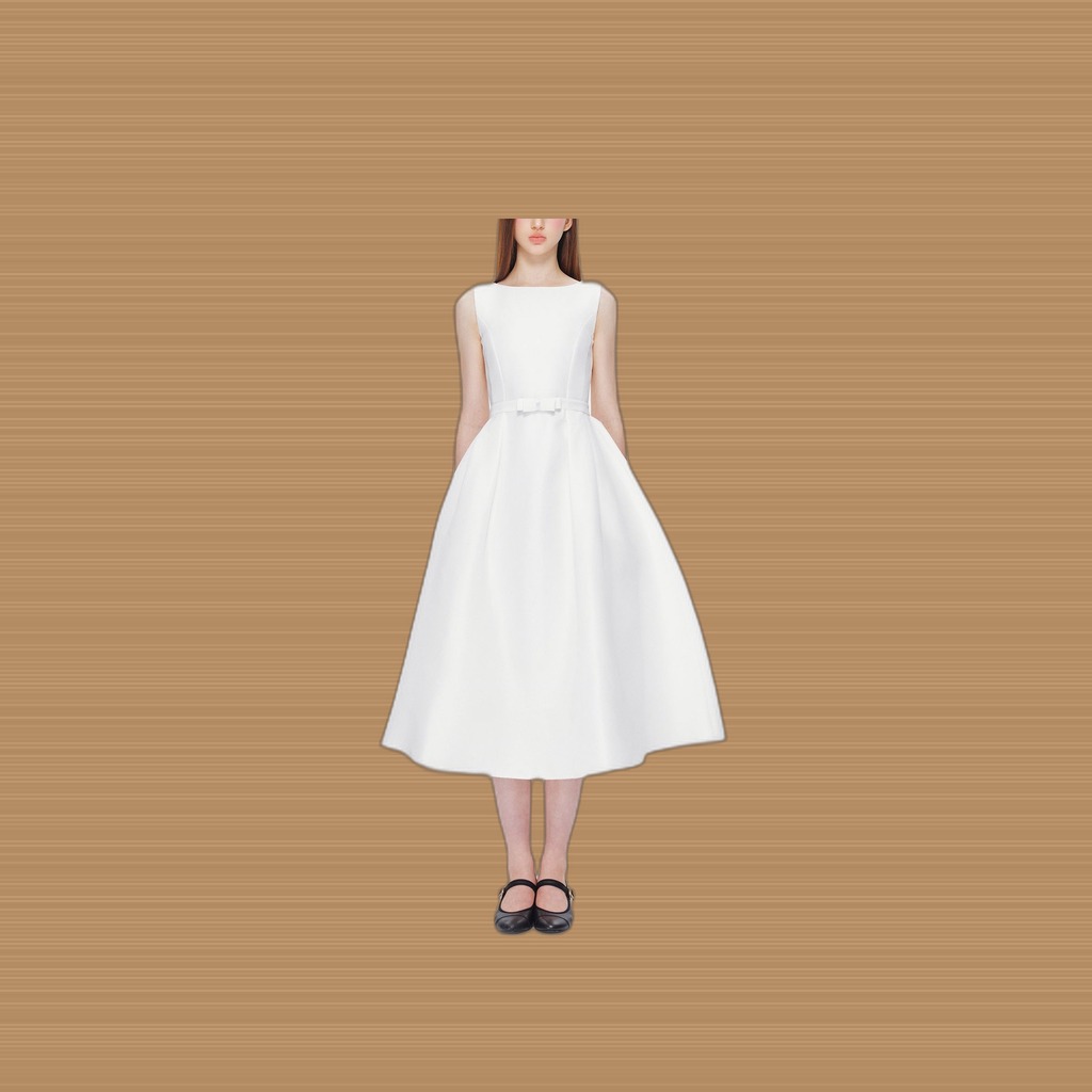 Womens Sleeveless Fitted-Waist Dress In French Style