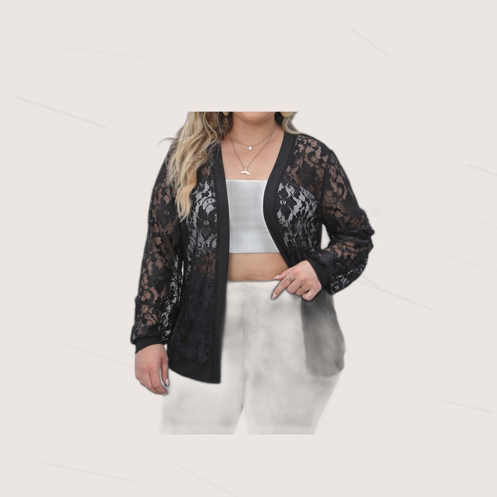 Womens Sexy Mesh Sheer Casual Jacket
