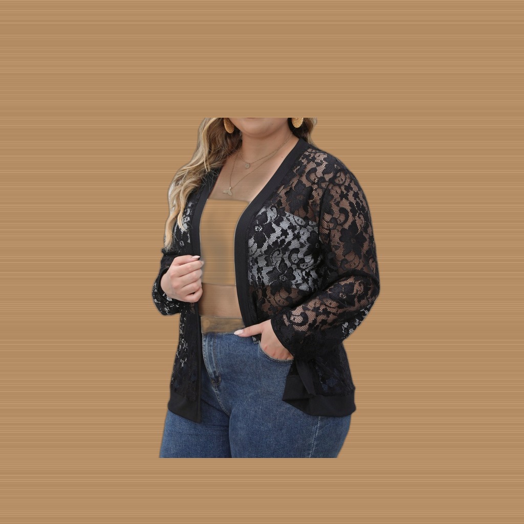 Womens Sexy Mesh Sheer Casual Jacket