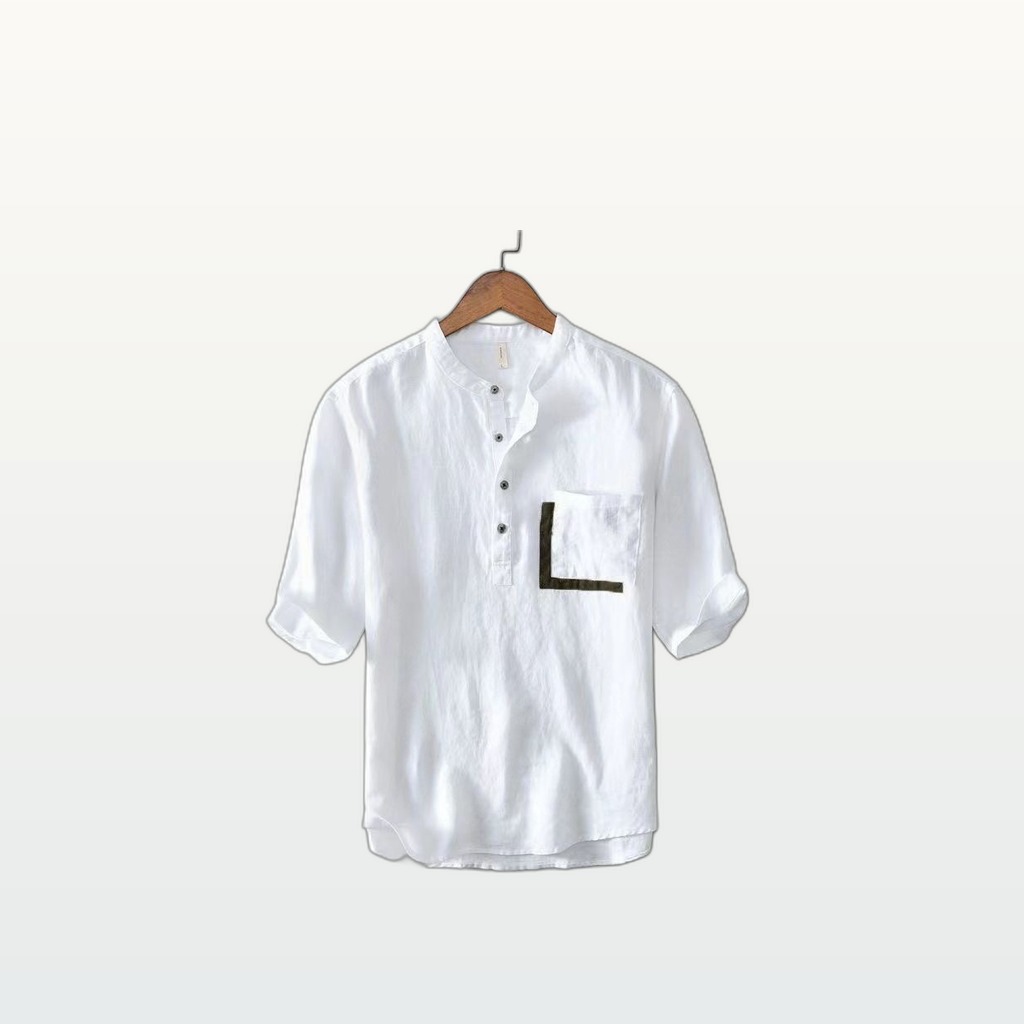 Men's Linen Short-Sleeve Shirt