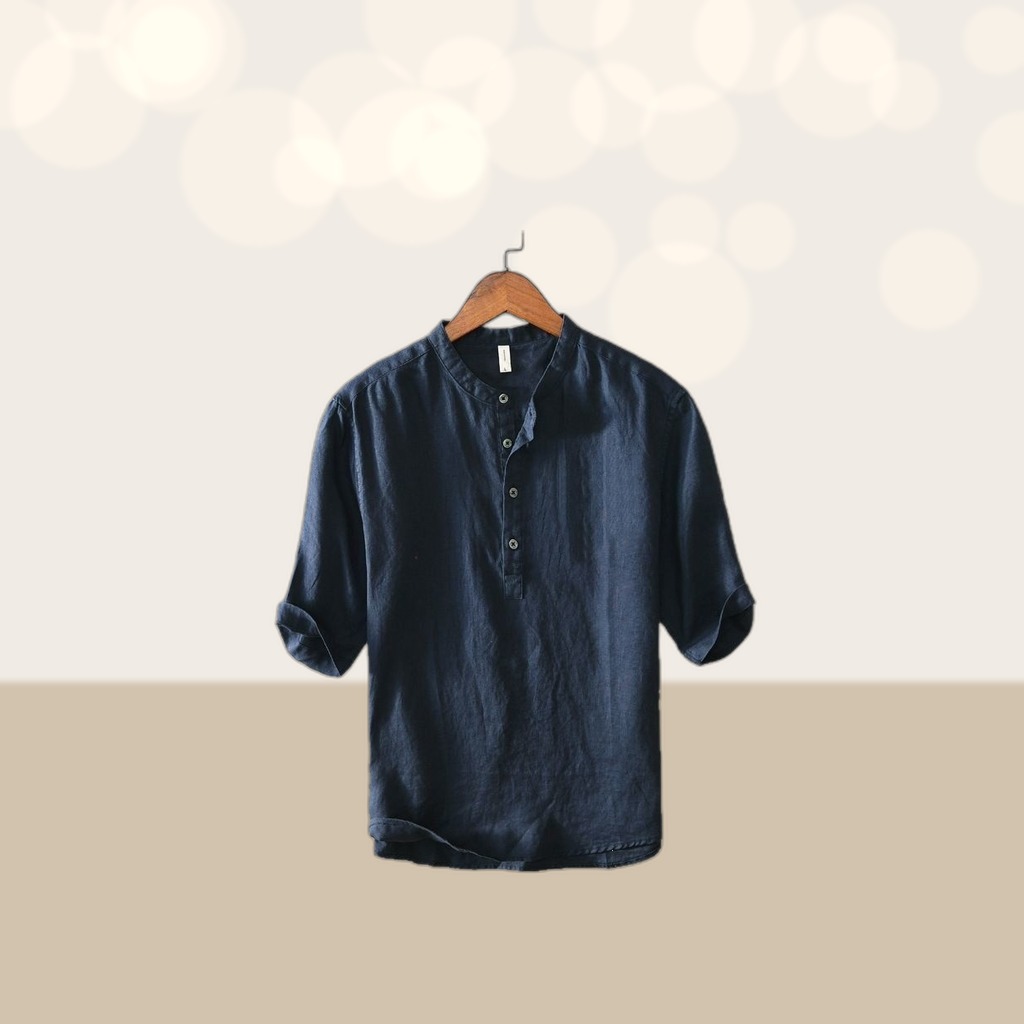Men's Linen Short-Sleeve Shirt