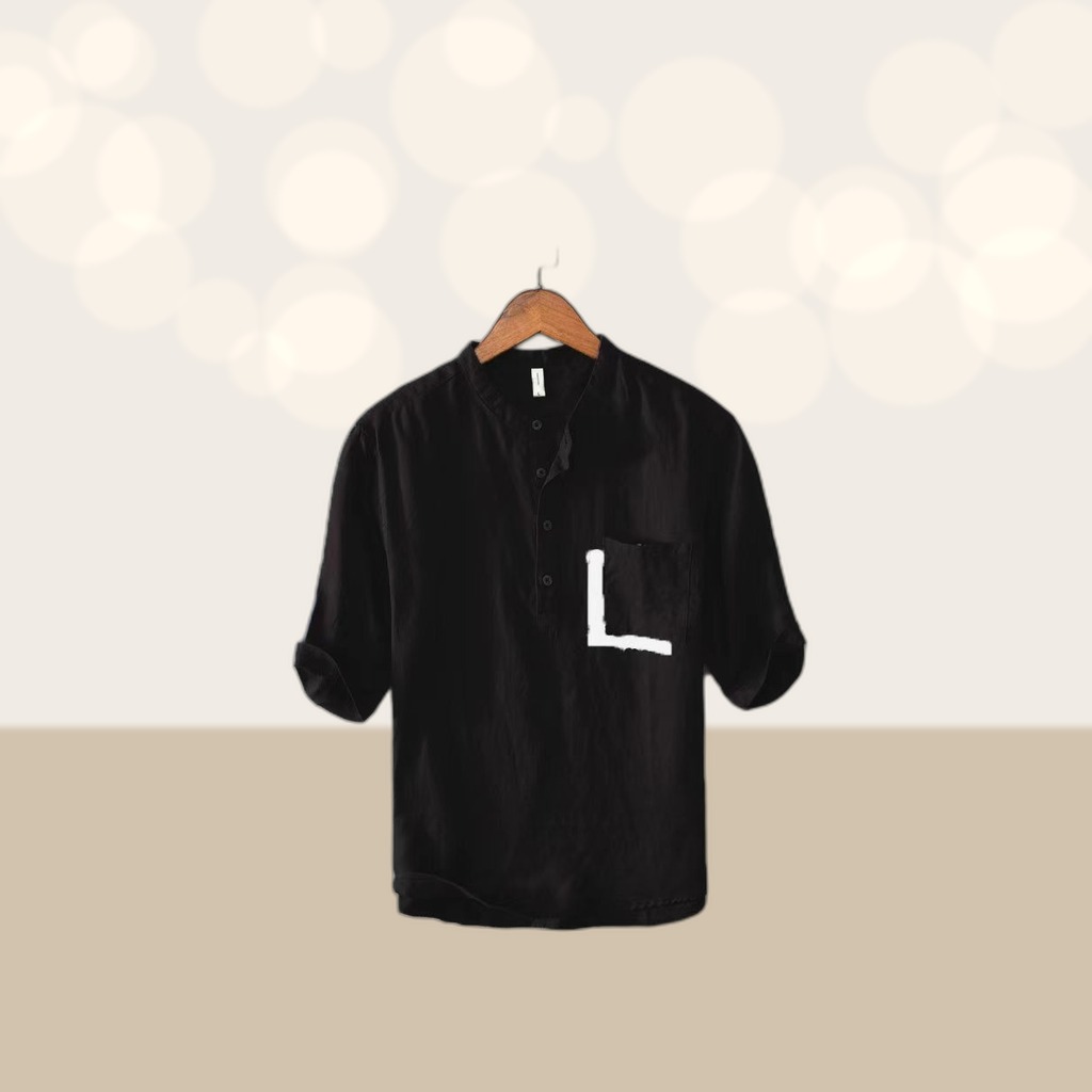 Men's Linen Short-Sleeve Shirt