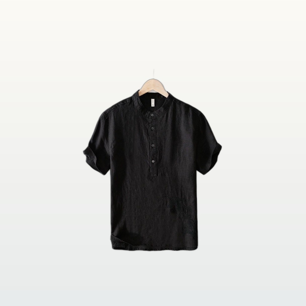 Men's Linen Short-Sleeve Shirt