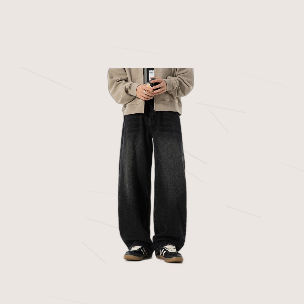 Retro-fit High-street Washed-and-distressed Jeans