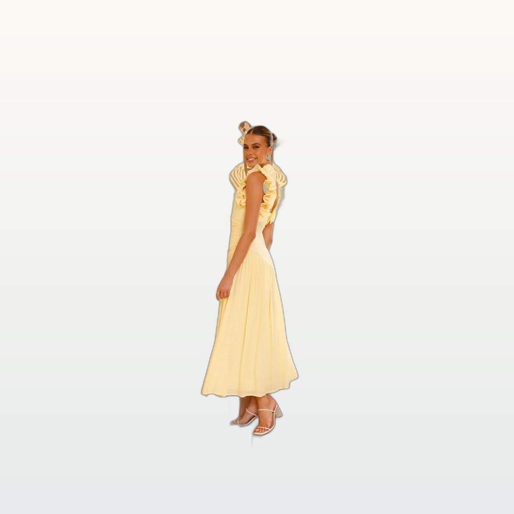 Split-pleated Backless Dress Figure-hugging Style