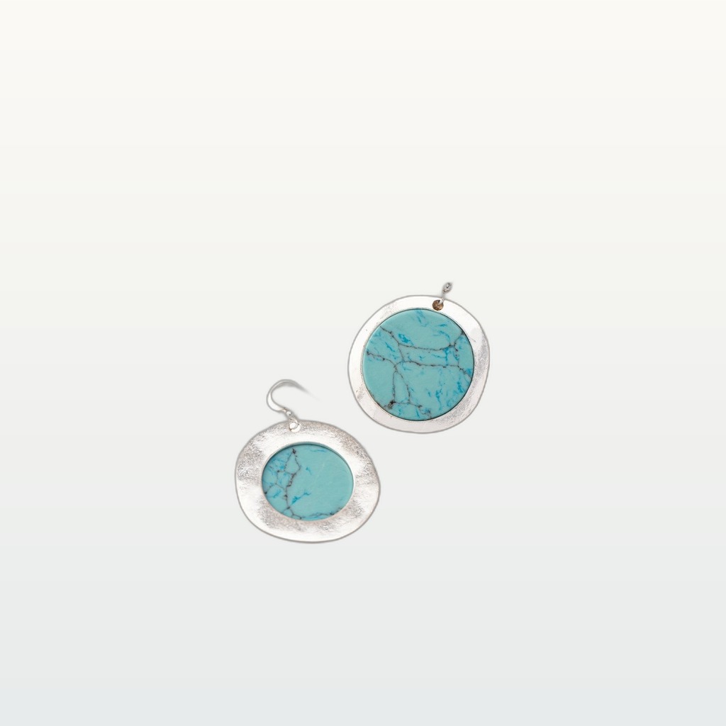 Cross-Border European And American Retro Round Turquoise