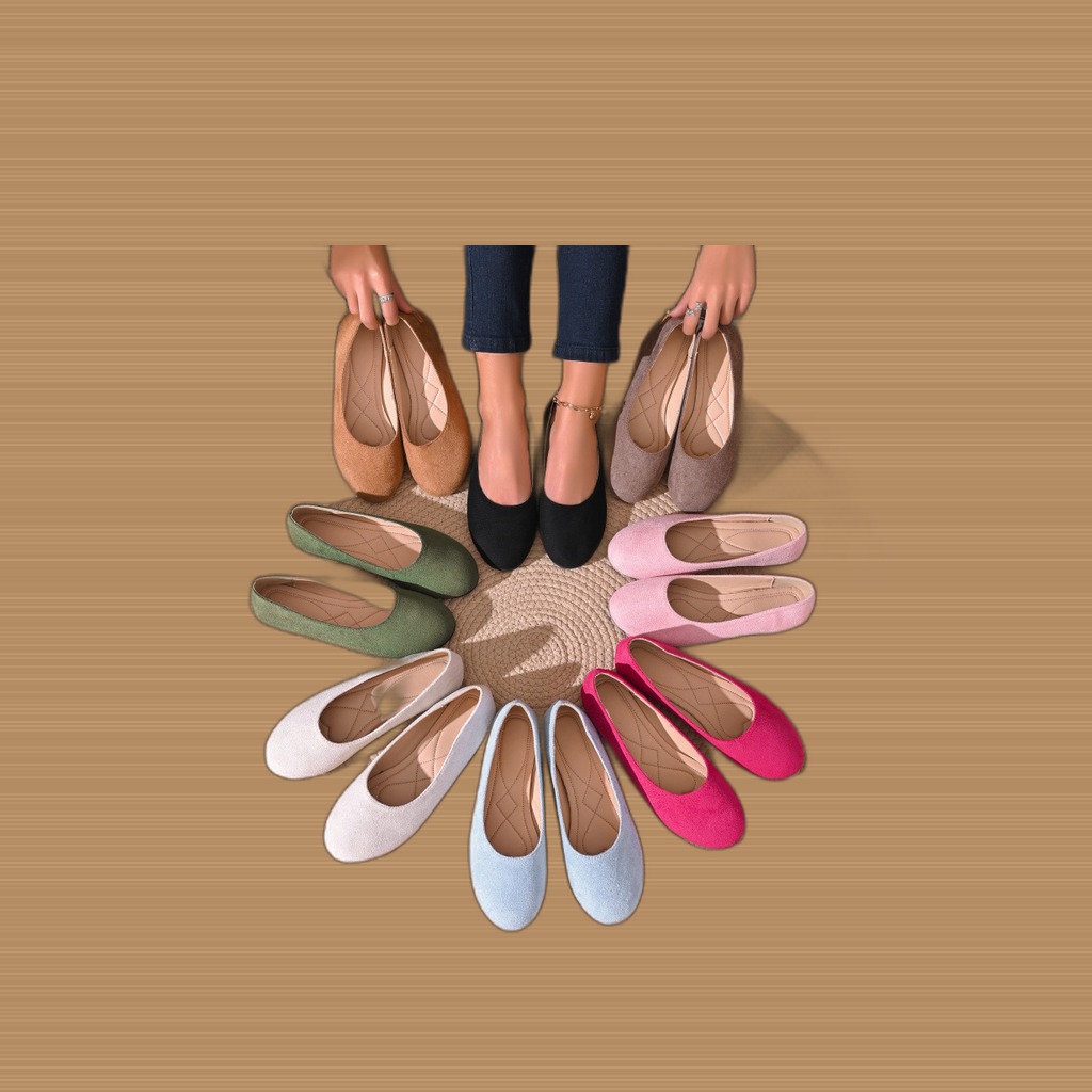 Plus-size Round-toe Suede Low-cut Pumps