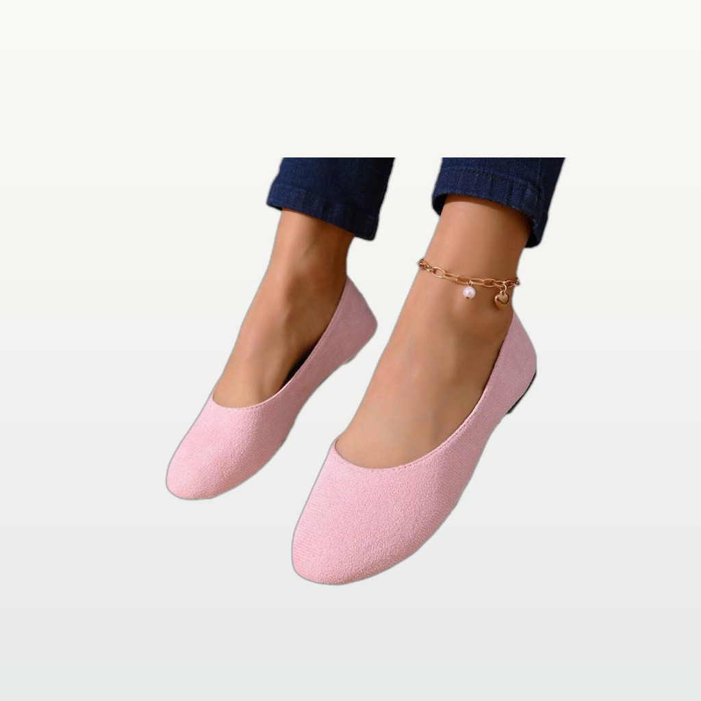 Plus-size Round-toe Suede Low-cut Pumps