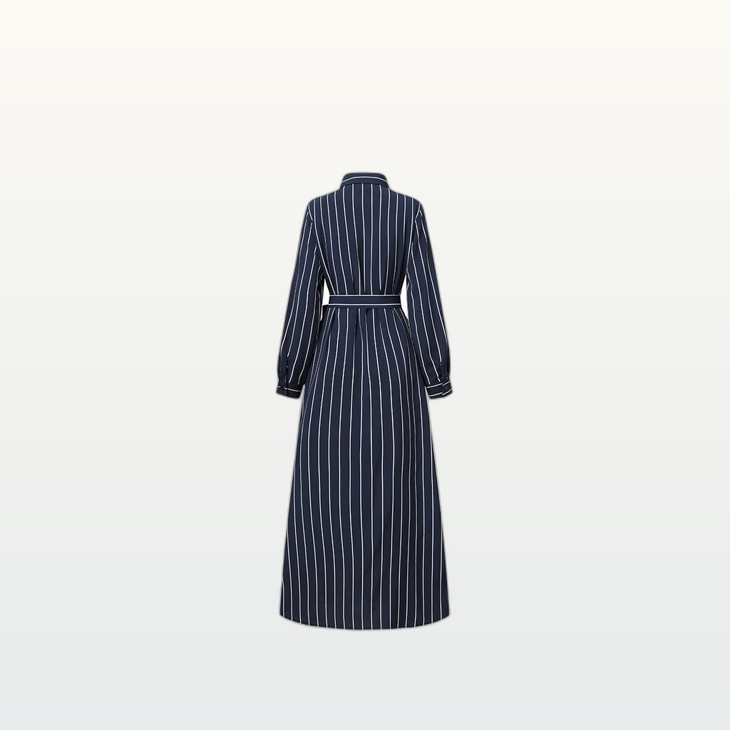 Striped Plus-size Womens Dress