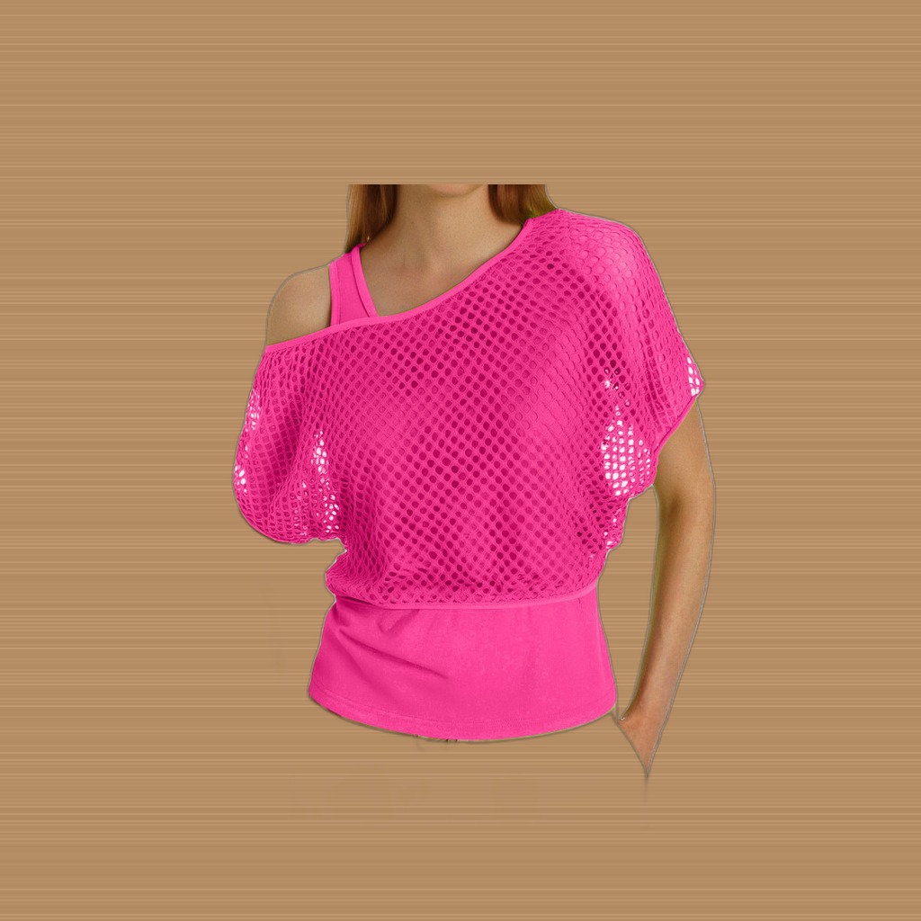 Mesh T-shirt And Womens Tank Top Casual Set