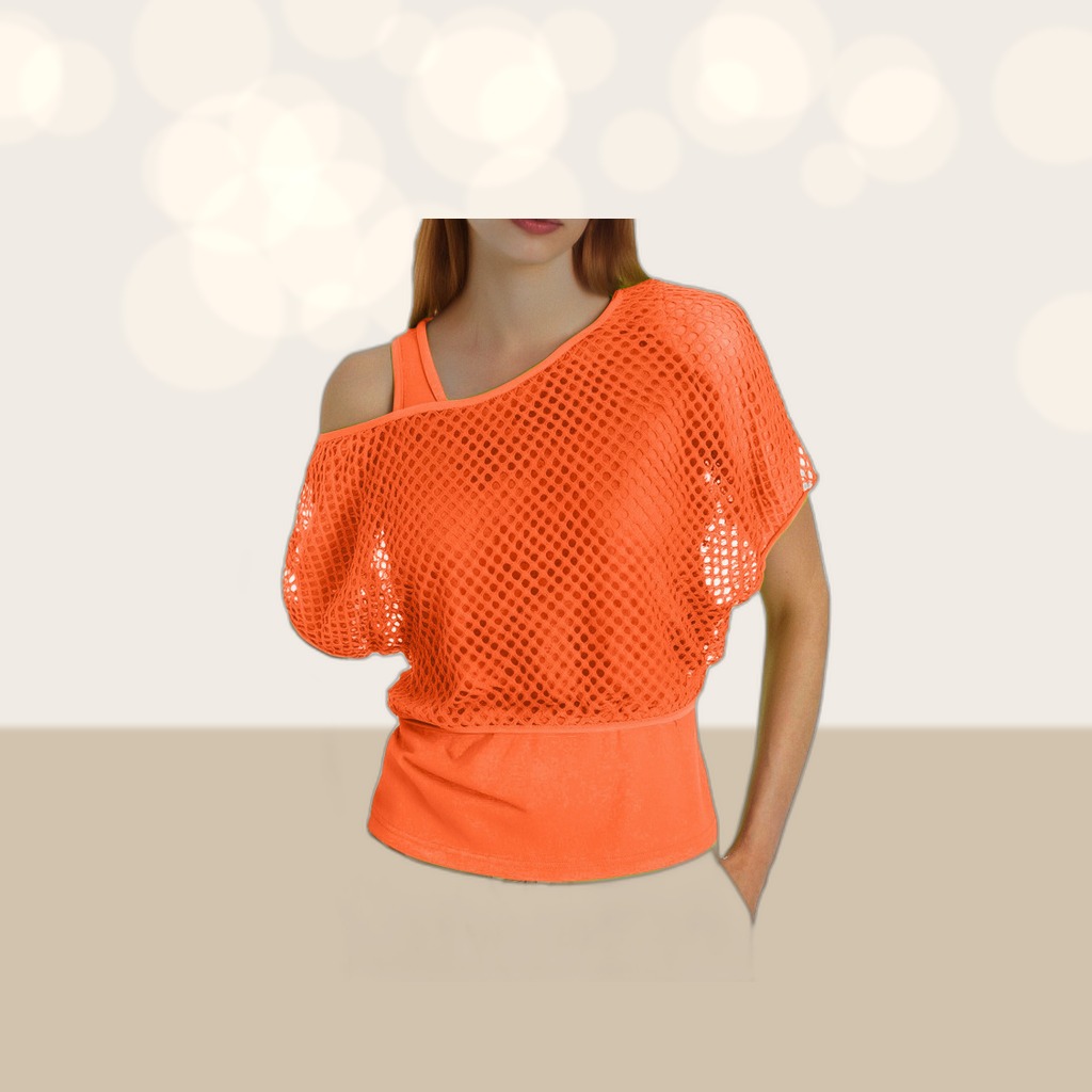 Mesh T-shirt And Womens Tank Top Casual Set
