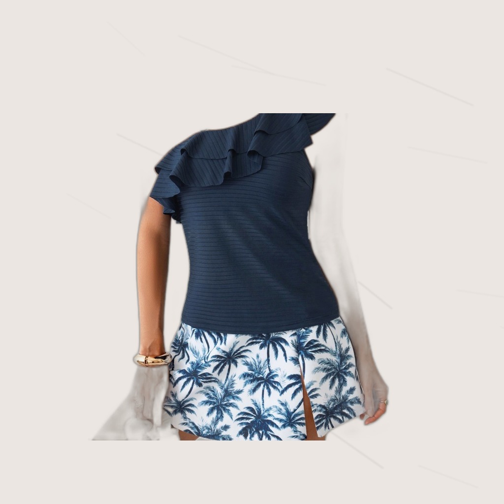 One-Shoulder Swimsuit Set