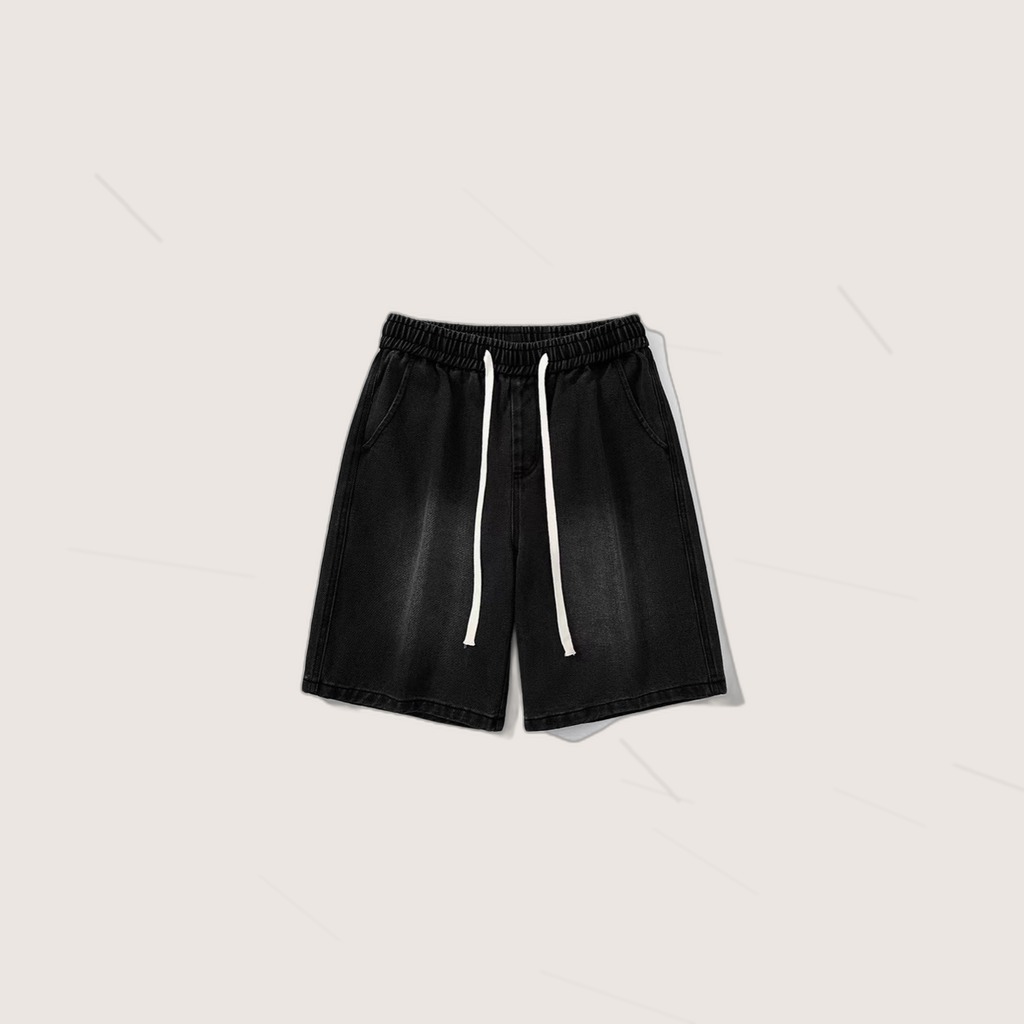 Washed Denim Shorts