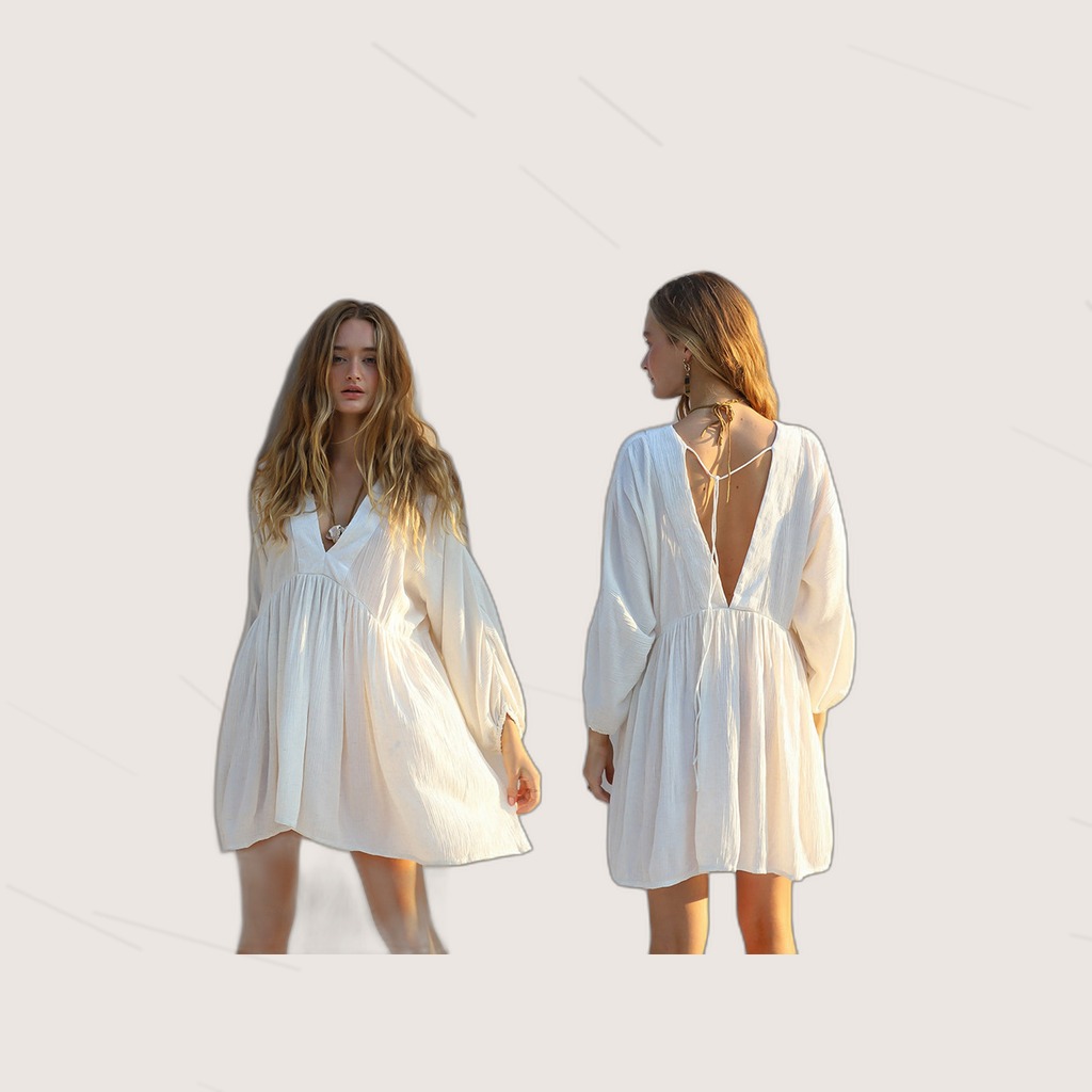 Long-sleeve Sun-protective Shirt Bikini Cover-up