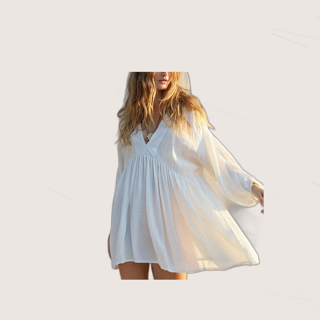 Long-sleeve Sun-protective Shirt Bikini Cover-up