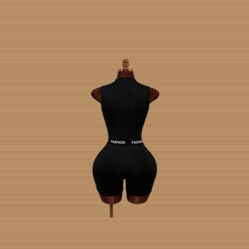 Mesh-Cutout Tank Jumpsuit