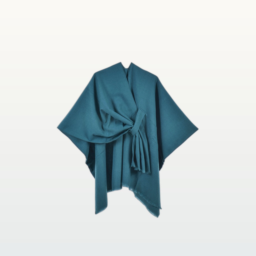 Warm Cloak Simple Double-sided Solid-color Split Design Faux