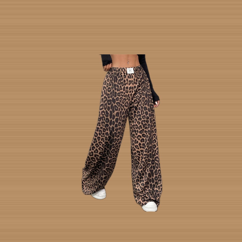 High-waisted Draping Wide-leg Straight-leg Pants