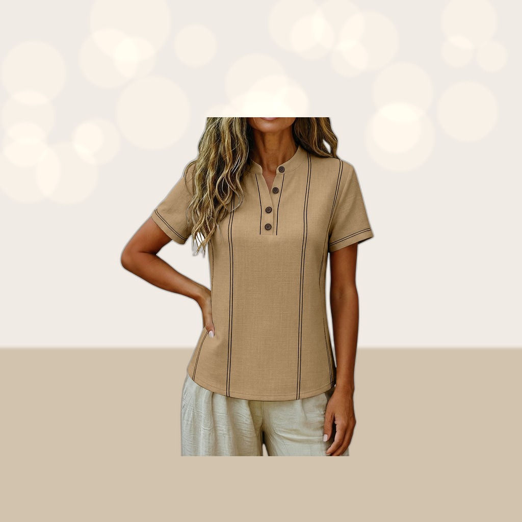 Solid-color Casual T-shirt Womens Loose And Comfortable Top