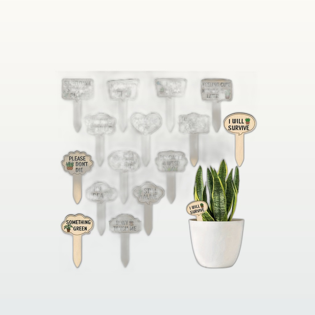 Colorful Decorative Wooden Signs For Plants Succulents