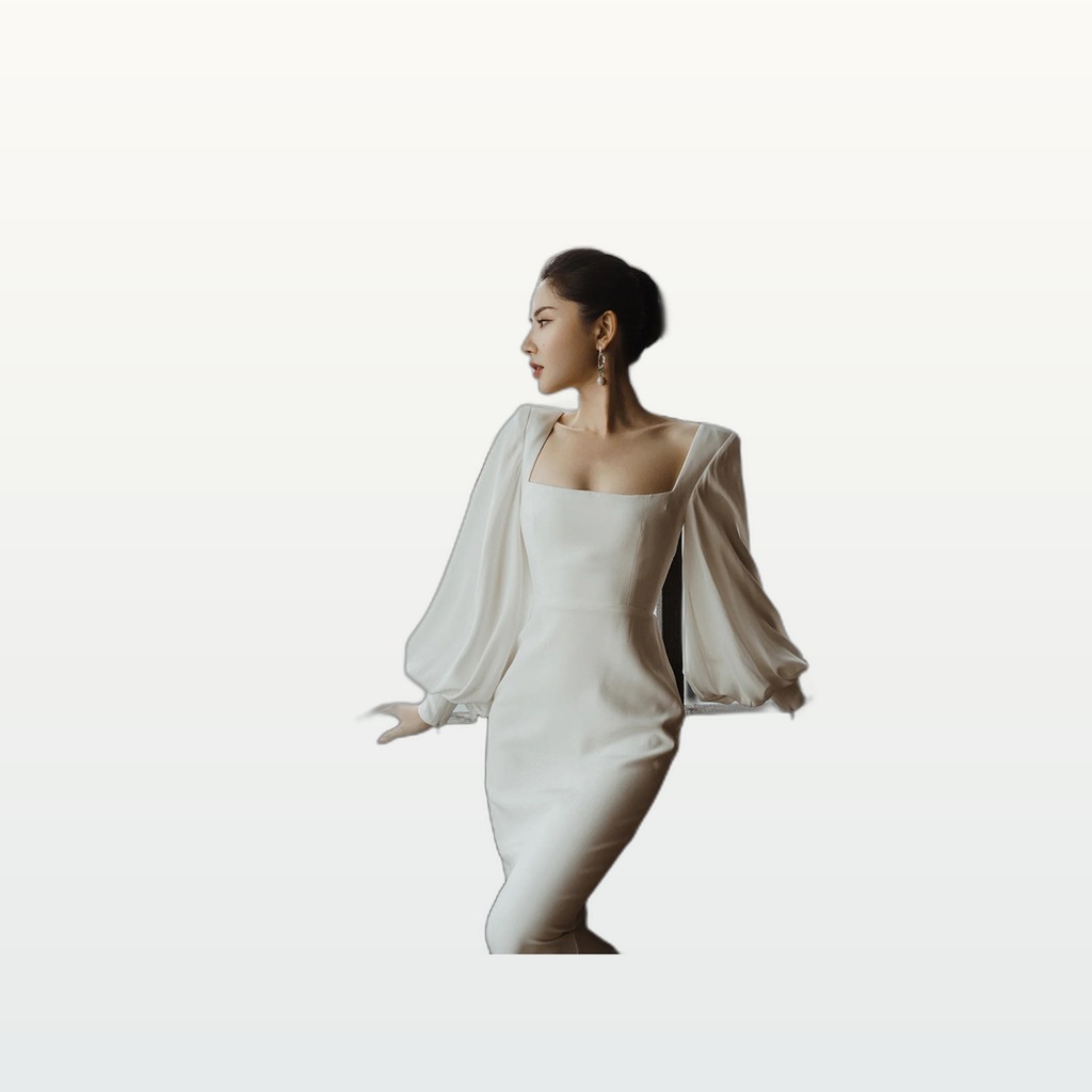 Womens French-style Minimalist Casual Dress