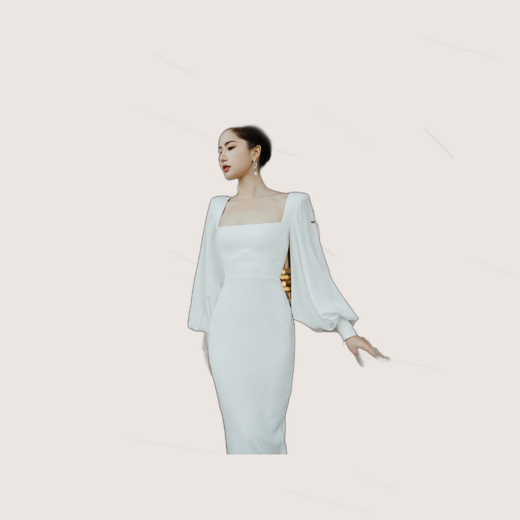Womens French-style Minimalist Casual Dress