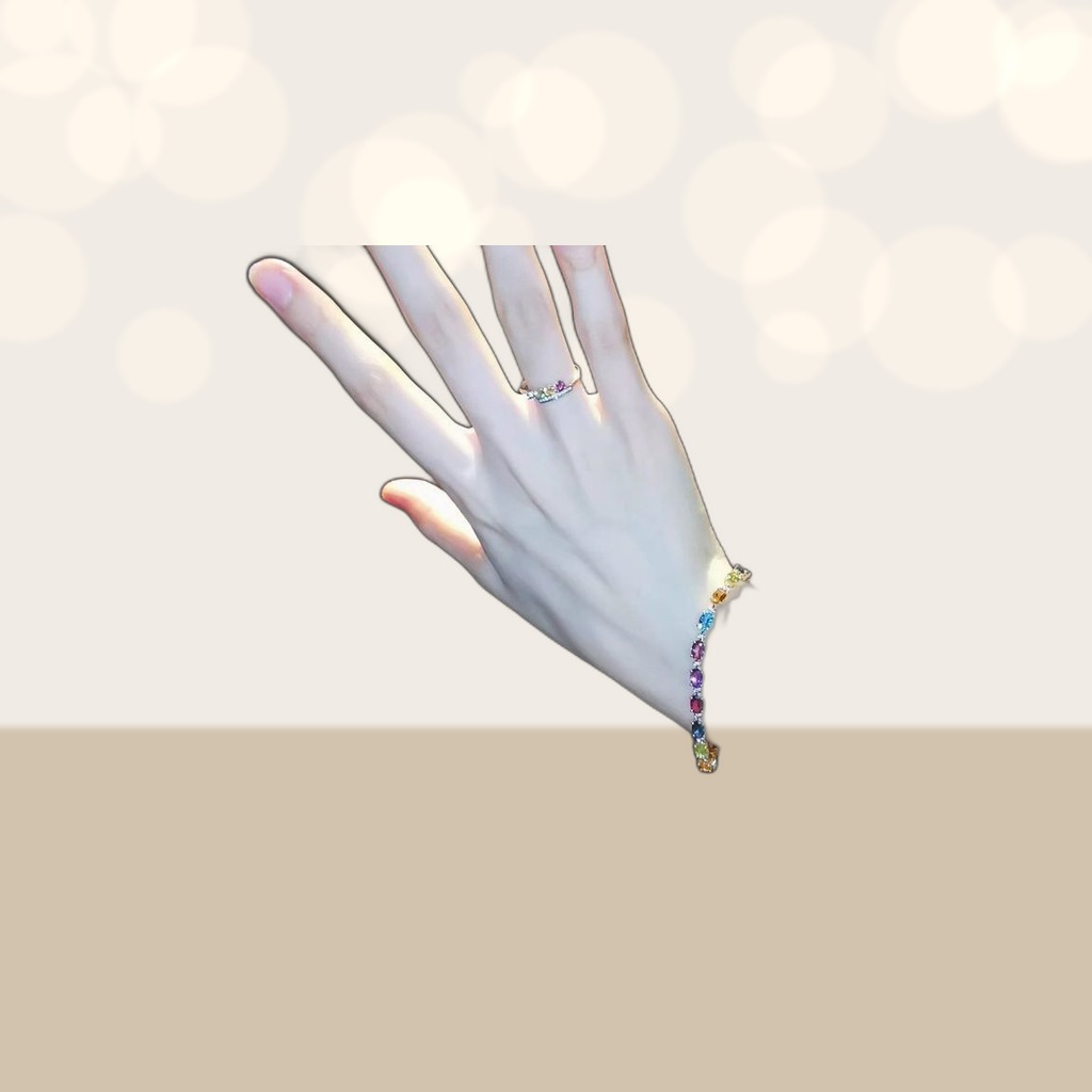 Ultra-shimmering Colorful Zircon Bracelet