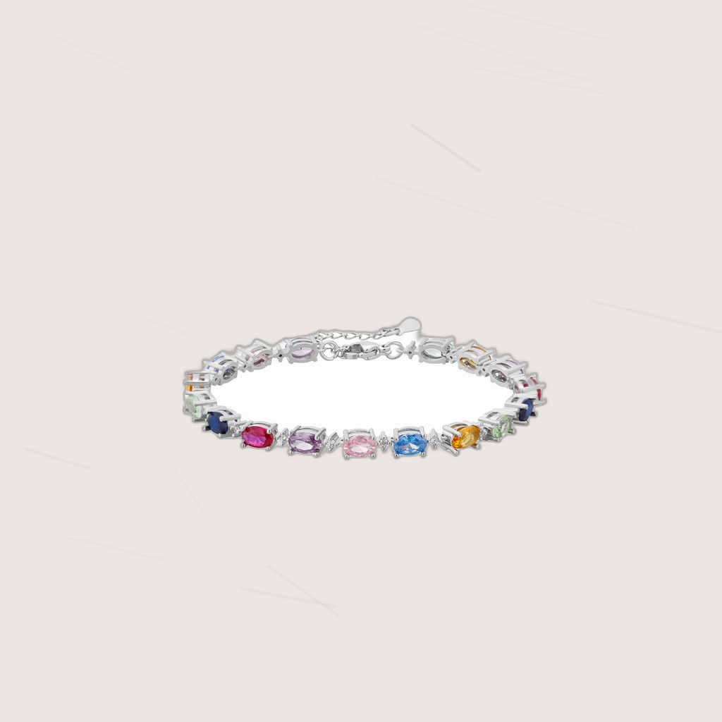 Ultra-shimmering Colorful Zircon Bracelet