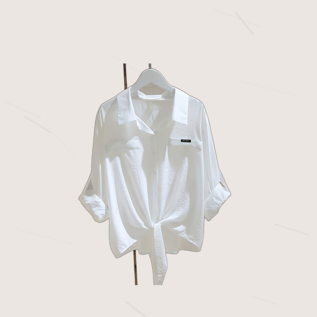 Womens Top With A Knotted Hem
