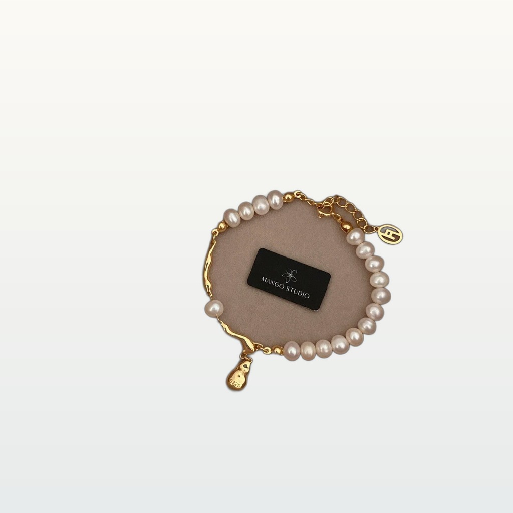 Adjustable Pearl-Style Waterdrop Bracelet