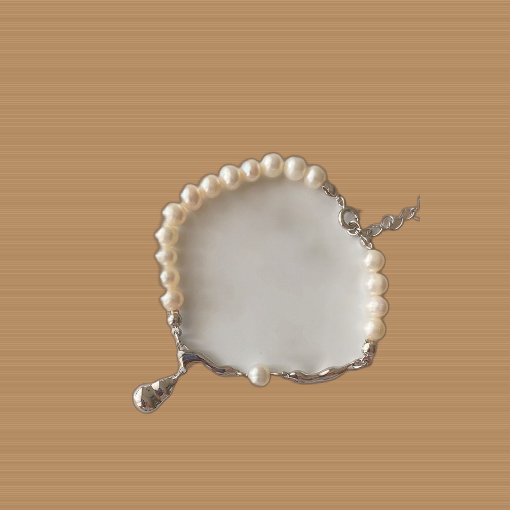 Adjustable Pearl-Style Waterdrop Bracelet