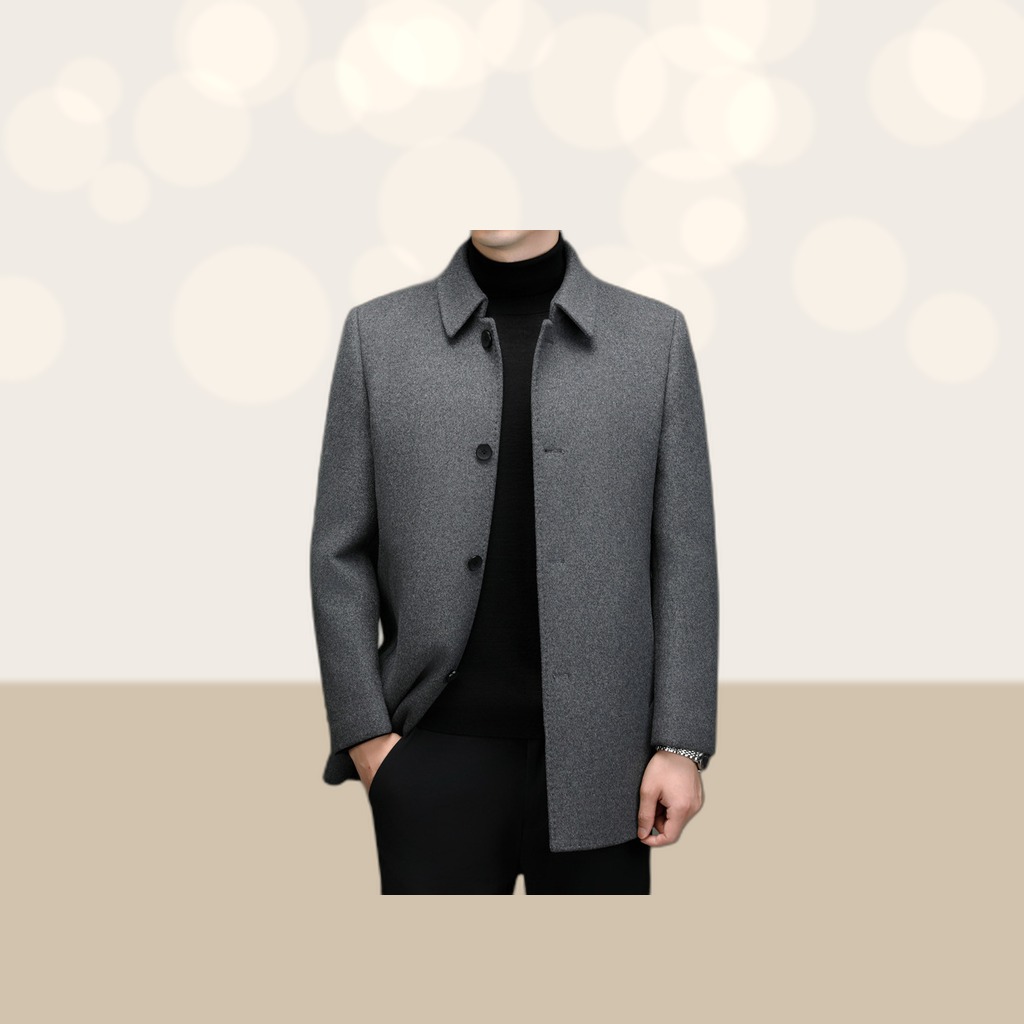 Detachable-lining Casual Wool Coat