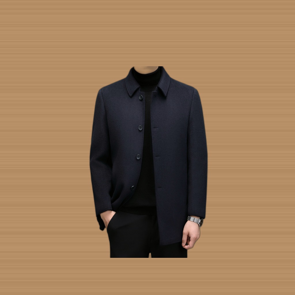 Detachable-lining Casual Wool Coat