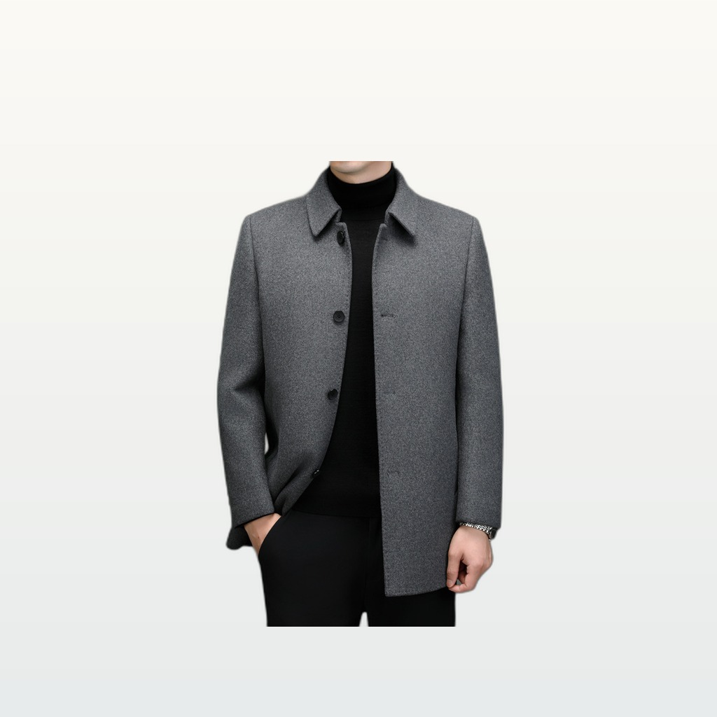 Detachable-lining Casual Wool Coat
