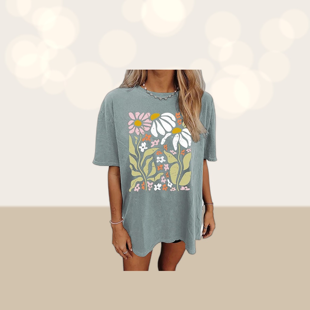 Oversized Floral Graphic Tee