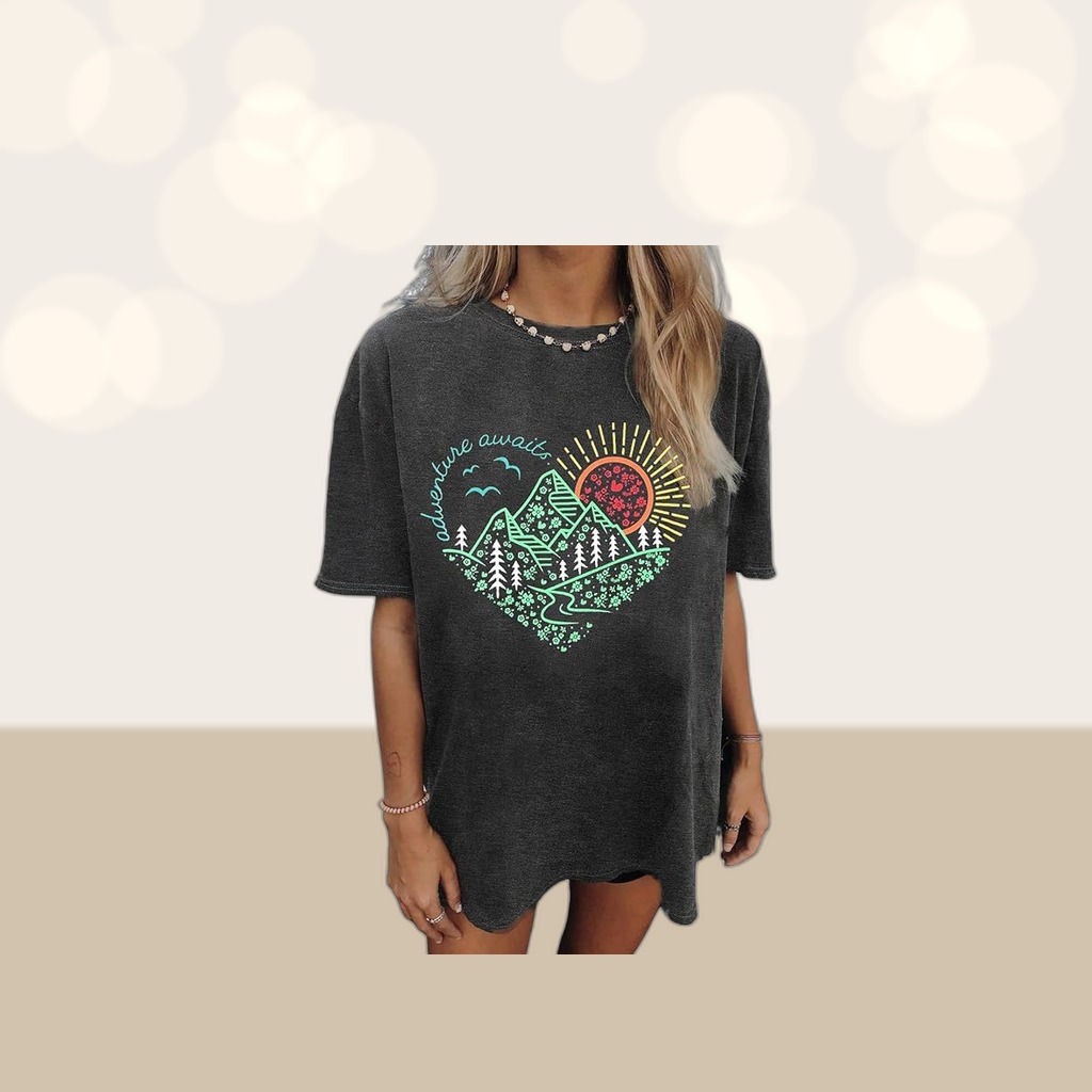 Oversized Floral Graphic Tee