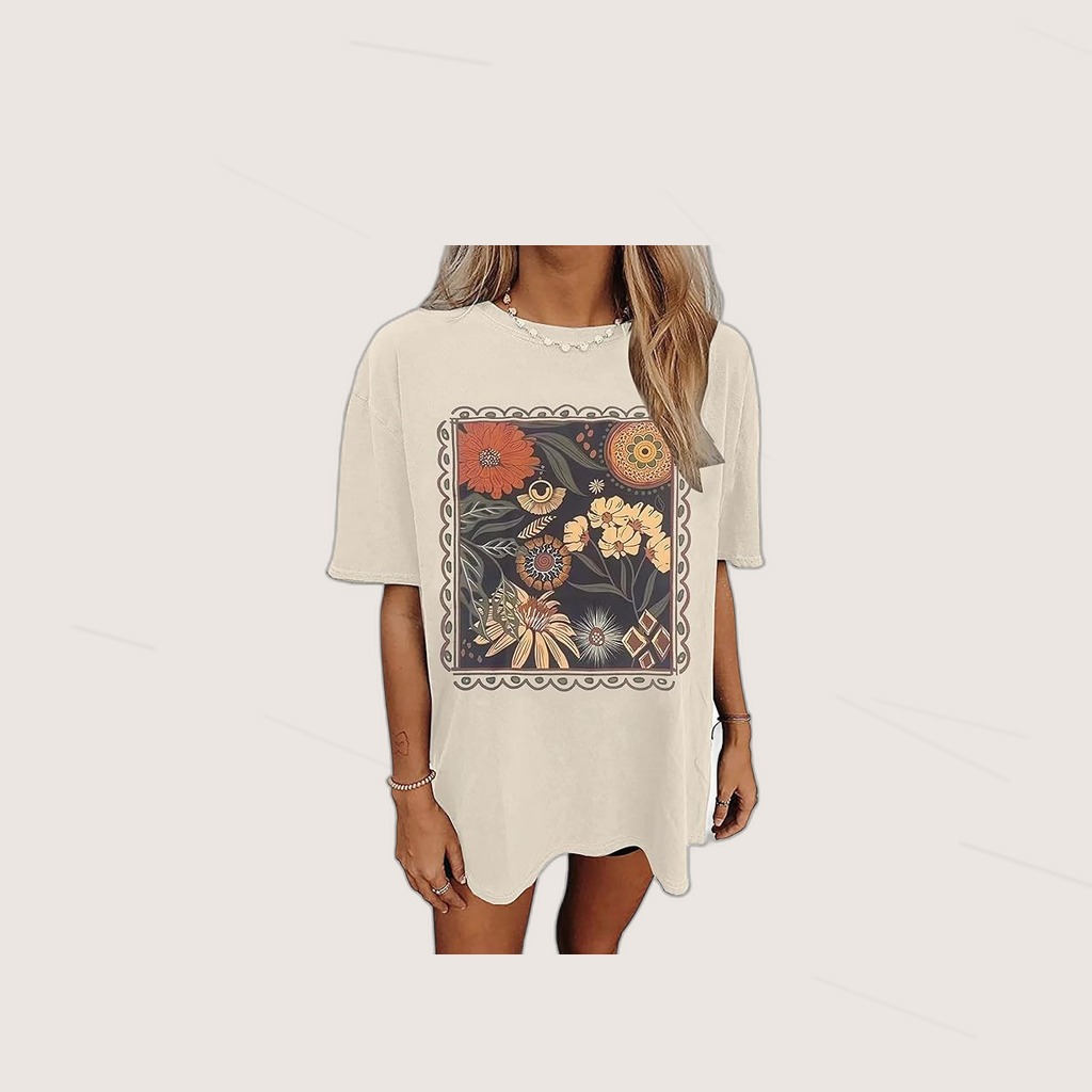 Oversized Floral Graphic Tee