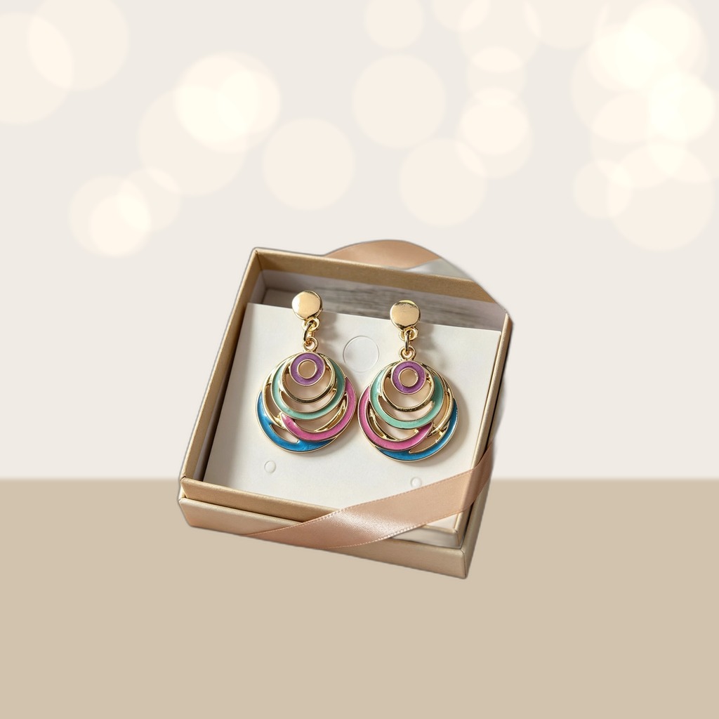 Retro Bohemian-style Enamel Earrings