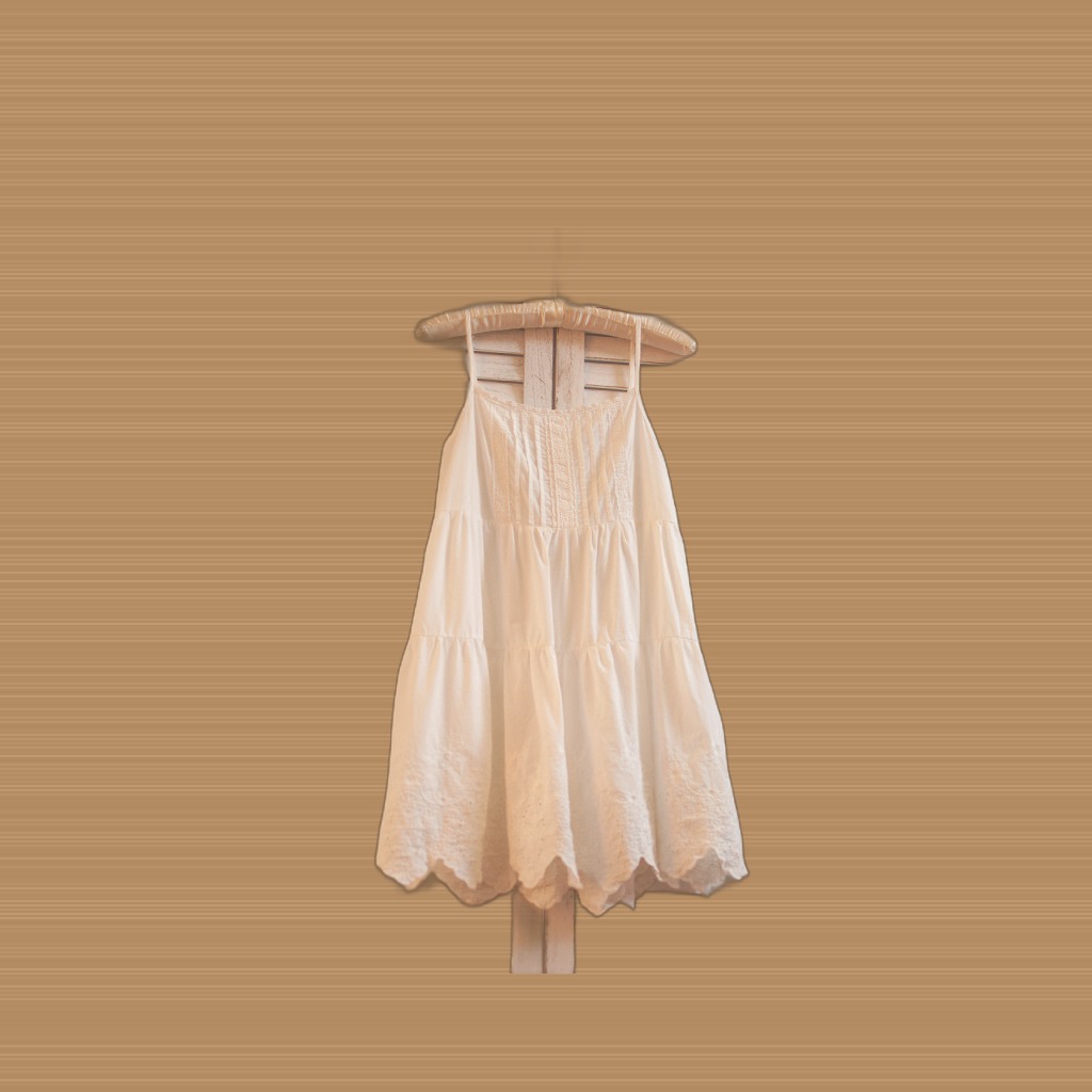 Embroidered Strap Loose-fitting Ruffled-lace Bottoming Dress