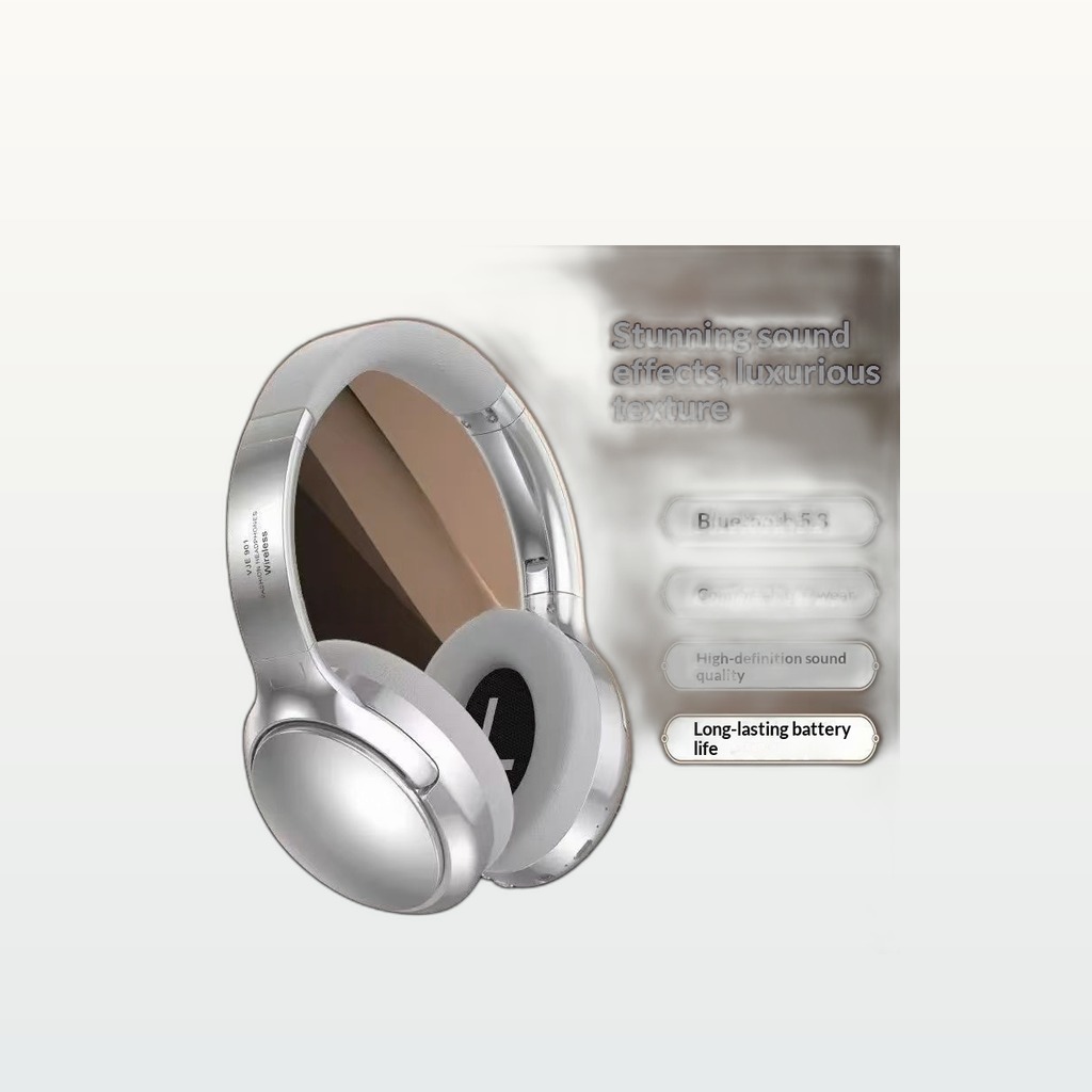 Retro Over-Ear Metal Headphones
