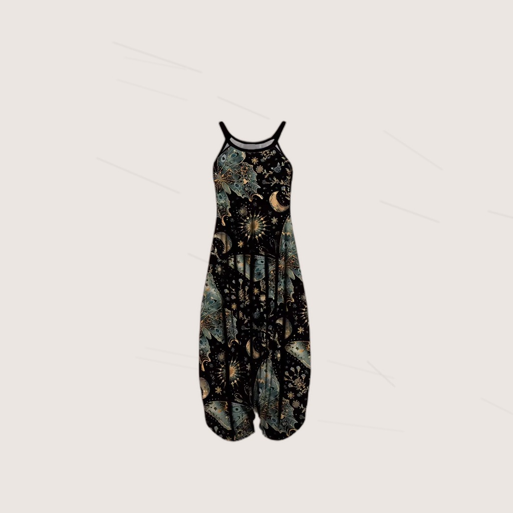 Strap Summer Loose-fitting One-piece Jumpsuit