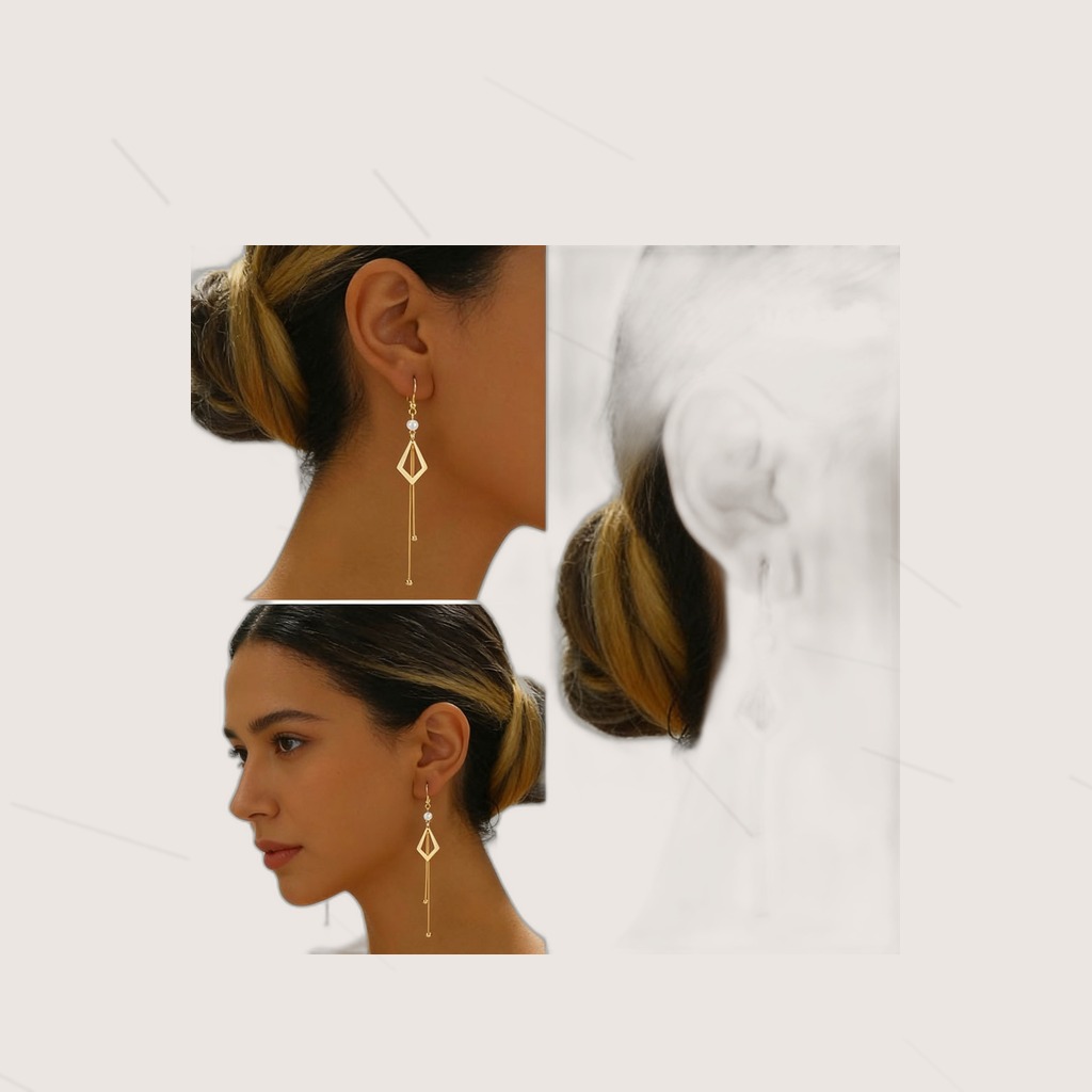 Copper-plated Silver Tassel Earrings
