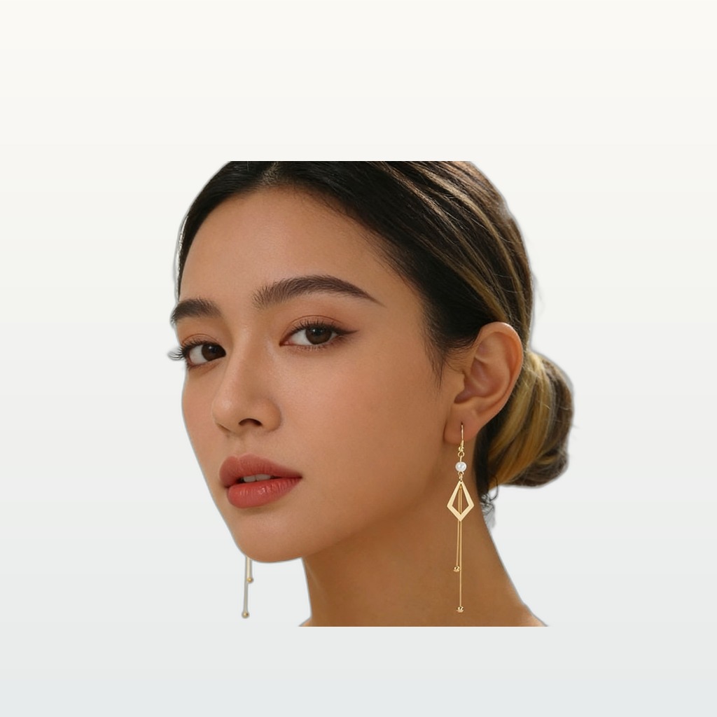 Copper-plated Silver Tassel Earrings