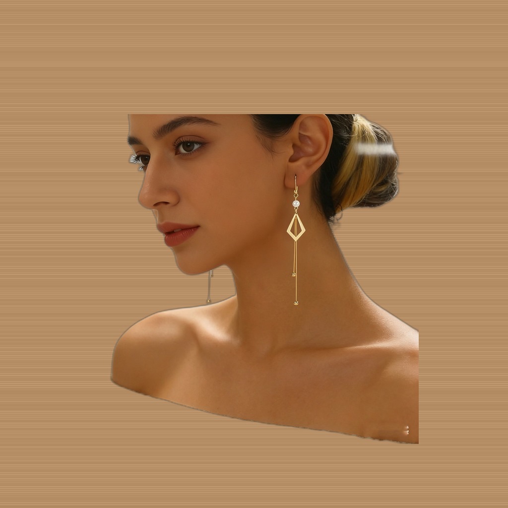 Copper-plated Silver Tassel Earrings