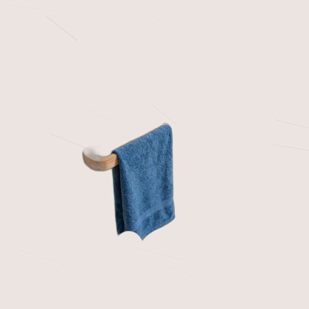 Household Wooden Bathroom Towel Rack Wall-mounted