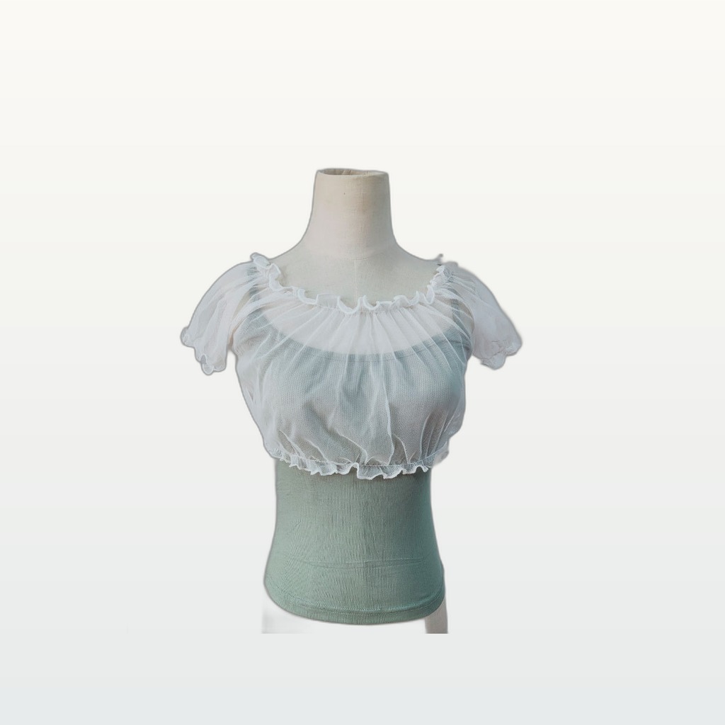 Off-Shoulder Puff-Sleeve Top